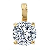 Jsi1 080ct Solitaire Diamond Pendant18k Yellow Gold