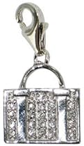 Chrysalis Sterling Silver Ladies Cubic Zirconia Hand Bag Charm
