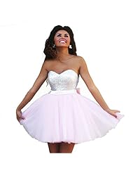 Sweetheart Short Tulle 2016  Sequined  Ball Gown Evening Dress/Prom Dress/Wedding Party Dress 
