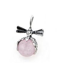 Sterling Silver PIXIE Fairy Queen Rose Quartz Pendant