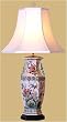 Luxury Gift - 32" Fine Chinese Birds & Flowers White Porcelain Hexagonal Vase Oriental Table Lamp