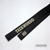 ProForce® Embroidered Taekwondo Satin Black Karate Belt