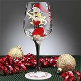 Santas Helper Christmas Wine Glass