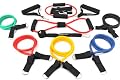 CrossFit Resistance Tubing Band Set #4 by Body-Bands | 5 Commercial Grade Tube Bands w/ Reinforced Ends & Figure 8 Set | Adjustable from 5 to 115 lbs of Resistance