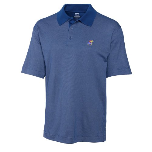 NCAA Men's Kansas Jayhawks Tour Blue Drytec Resolute Polo (Tour Blue, X-Large)