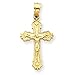 Religious 14k Yellow Gold Small Crucifix Charm