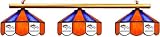 Denver Broncos Pool Table Light - Stained Glass Shades