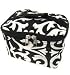 Cute! Cosmetic Makeup Bag Case Damask Print Black White Small