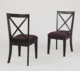 POWELL - Price for 2 pcs.Black Upholstered Game Chair, 19-1/2 Seat Height - 2 pcs in 1 carton - Item 502-206