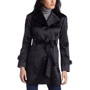 Jessica Simpson Women's Satin Trench Rainwear