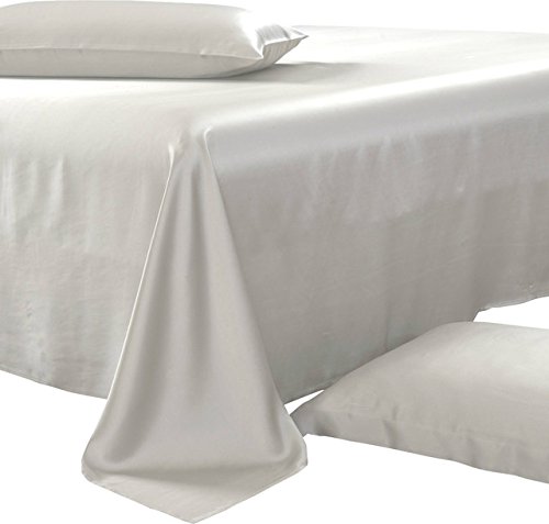Soft Silker Luxury Silk Sheets Sets 100% Mulberry Silk Seamless,Queen Without Duvet Cover