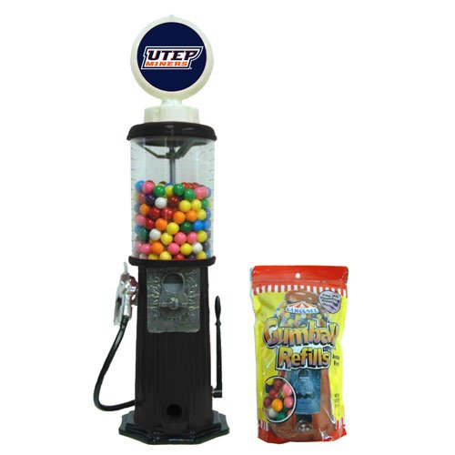 UTEP Miners NCAA Black Retro Gas Pump Gumball Machine