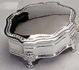 VICTORIAN JEWELRY BOX, SILVER PLATED.