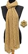 Handmade Lightweight Acrylic Scarf - Open Weave Knit in Soothing Honey (100% Hand-knitted)