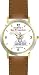 Habit 1 - Proactive Man (Spanish Text) - DELUXE TWO-TONE WATCH from THE 7 HABITS - WATCH COLLECTION BY WATCHBUDDY&reg; - Arabic Numbers - Brown Leather Strap-Size-Women's Size-Small