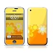 Retro Orange Flowers Design Protective Skin Decal Sticker for Apple iPhone (2G)1st Generation