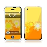 Retro Orange Flowers Design Protective Skin Decal Sticker for Apple iPhone (2G)1st Generation