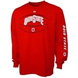 Majestic Ohio State Buckeyes Scarlet Be the Ball Long Sleeve T-shirt