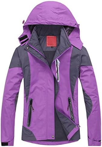 Cloudy Hooded Waterproof Jacket Softshell Women Sportswear(Purple,US S/AsianXL)