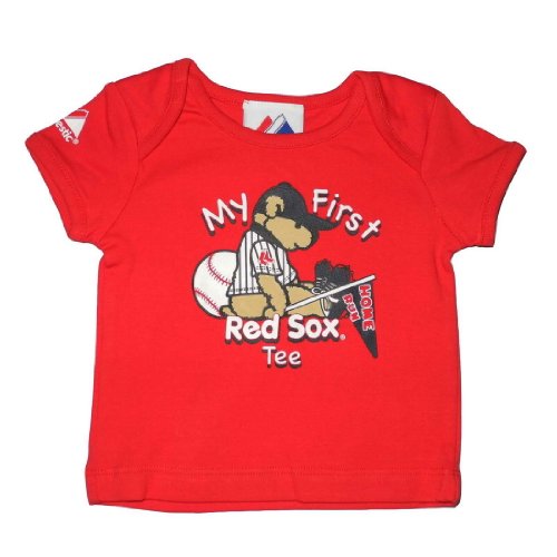 Majestic Infant Baby MLB Boston Red Sox My First Tee T-Shirt - Red (Size: 3-6)