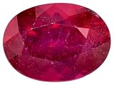 MIN 1.00CT 7X5MM OVAL FISSURE FILLED RUBY