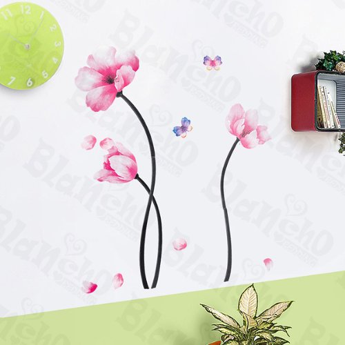 Lively Flowers - Large Wall Decals Stickers Appliques Home Decor