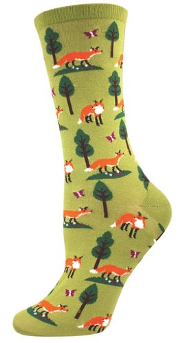 Socksmith Women's Socks Foxes Crew Fern 1pair