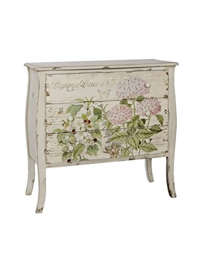 Shabby Chic Cassettiera Seline 3C L Sabbia/Verde