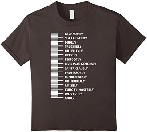 Kids ABS| Funny How To Grow Beard Length Chart Father Day Shirt 8 Asphalt