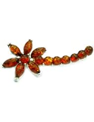SilverAmber 925 Sterling Silver & Baltic Amber Jewellery - Brooch M812
