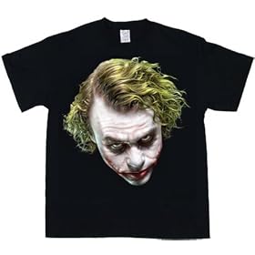 TS149 The Dark Knight Joker Face Heath Ledger Batman T-Shirt