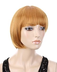 Cool2day Simple Short Straight Hair Neat Bangs Party Full Wig(Model:JF011667)