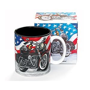 All American Motorcycle Coffee Mug Cup For Kitchen Decor Collectors by 