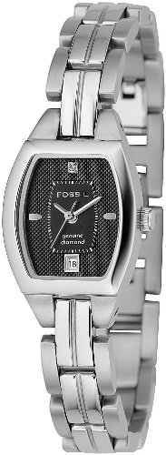 Fossil Women's Diamond Marker Silvertone Stainless Steel Bracelet Watch (1 5 ct. t.w.)