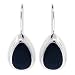 Sterling Silver Onyx Inlay Teardrop Earrings