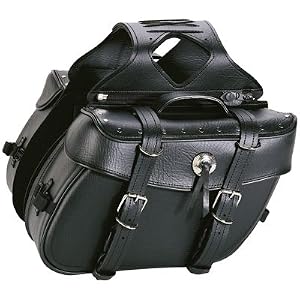 Tour Master Cruiser II Slant Saddlebag wRivets - Large/Black