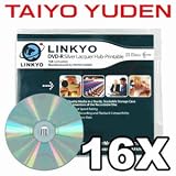 Linkyo Taiyo Yuden Silver Thermal Lacquer 16X DVD-R Media 100 Pack in Retail Box