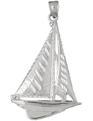 CleverEve Designer Series Sterling Silver Pendant Sailboat