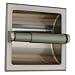 Brushed Nickel Recessed Toilet Paper Holder - Includes Rear Mounting Bracket