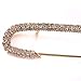 Safety Pin Movement - Rhodium Plated Large Safety Pin Jewelry - Unique Punk Chic Brooch Style Pin - Catch Scarf or Lapel - Candy Cane Shape Rose Gold with Crystals