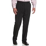 Louis Raphael Men's 100% Wool Pleated Hidden Extension Dress Pant