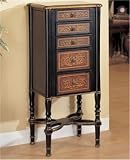 POWELL - Masterpiece Aged Cognac Jewelry Armoire - Item 388-316