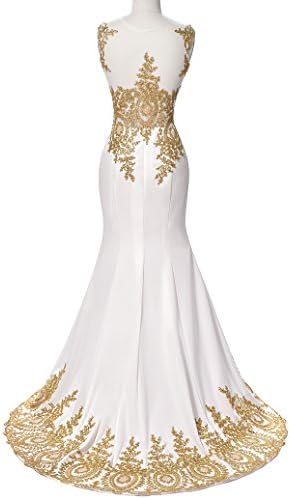Long Prom Party Wedding Guest Pageant Dresses Evening Ball Gown for Women Fashion Designer Fish Tail White Size 12 KL-2