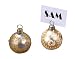 Melrose International Ornament Place Card Holder, Boxed Set of 6, Silver and Gold