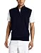 Fairway and Greene Men's Luxury Interlock Solid 1/4 Zip Vest Vested Sweatshirt (Blue, Medium)