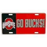 NCAA Ohio State Buckeyes Color Block Car Tag