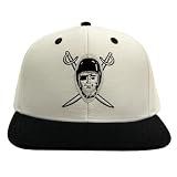 NFL Oakland Raiders Logo Snapback Hat Cap - White Black by 
