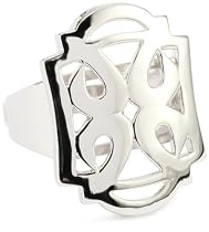 ELLE Jewelry Scroll Work Sterling Silver Ring, Size 5