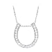 14K White Gold 1/3 ct. Diamond Horse Shoe Pendant with Chain 14K White Gold 1/3 ct. Diamond Horse Shoe Pendant with Chain