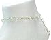 Custom Cables - Elegant Czech Fire Polished Crystal / Glass & Crystal Faux Pearl Station Ankle Bracelet, Sterling Silver, 8.5" to 10" (7503)